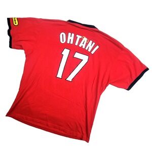Shohei Ohtani‎ Angels #17 T-Shirt XL Red Nikon Sleeve SGA California Vintage Tee
